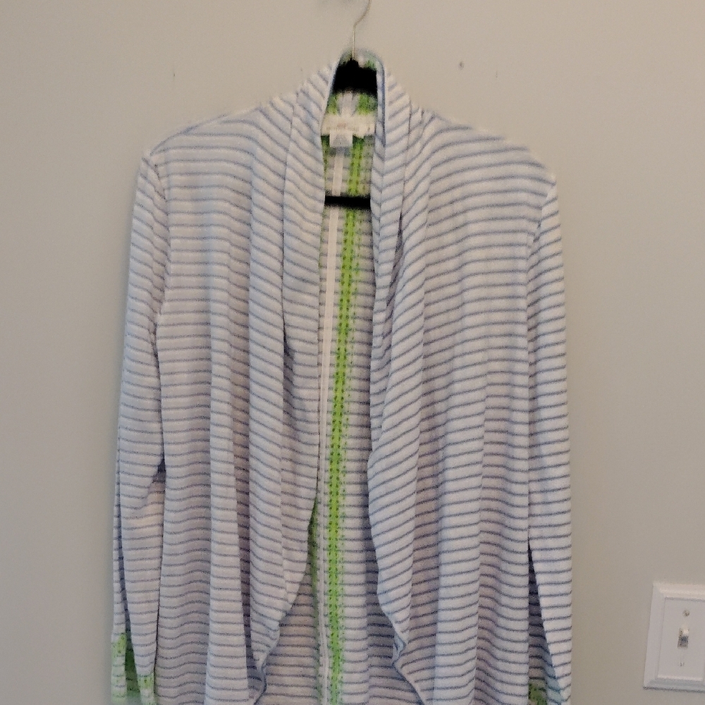 Vineyard Vines Blue and White Striped Cardigan